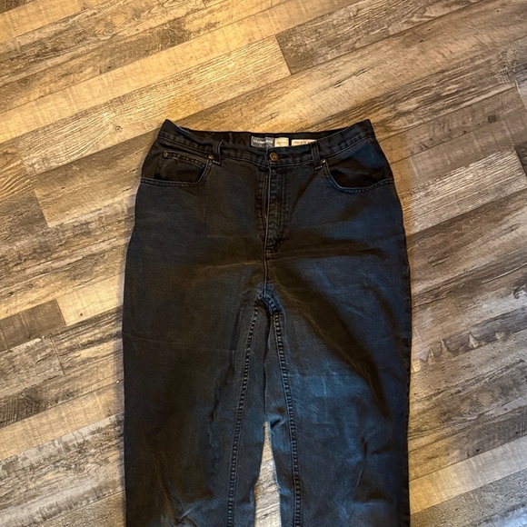 Liz Claiborne Black Straight Leg Women's Jeans 100% cotton / DG8 - Picture 2 of 5